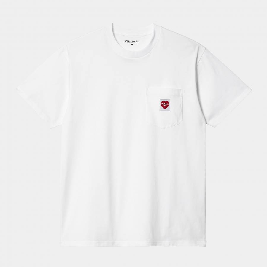 Carhartt WIP S/S Pocket Heart T-Shirt - White / Re...