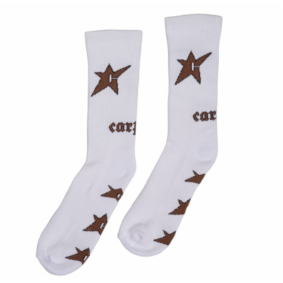 Carpet Company C-Star Socks - White / Brown