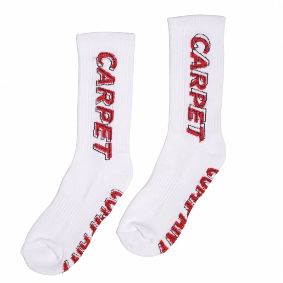 Carpet Company Misprint Socks - White / Red