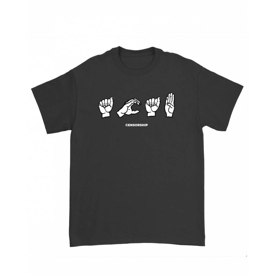 Censorship Signs T-Shirt - Black