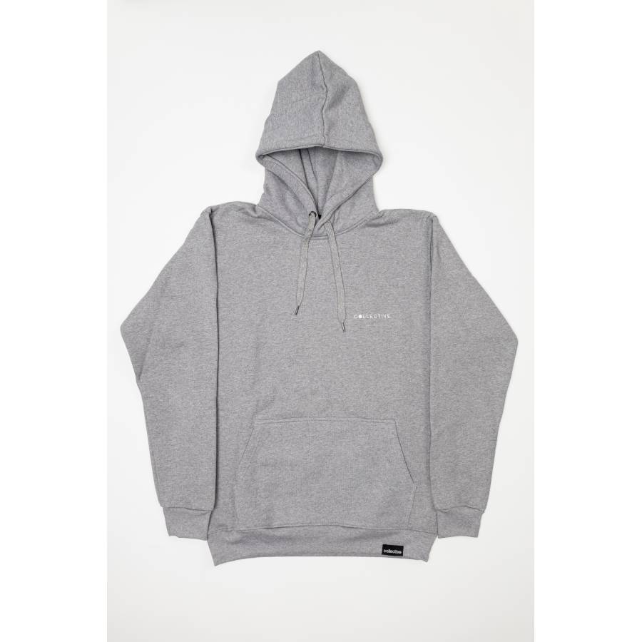 Collective World Hoodie - Grey Heather / White