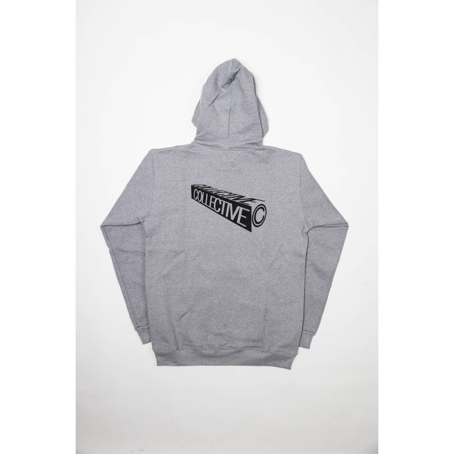 Collective Box 3D Hoodie - Heather Grey / Black