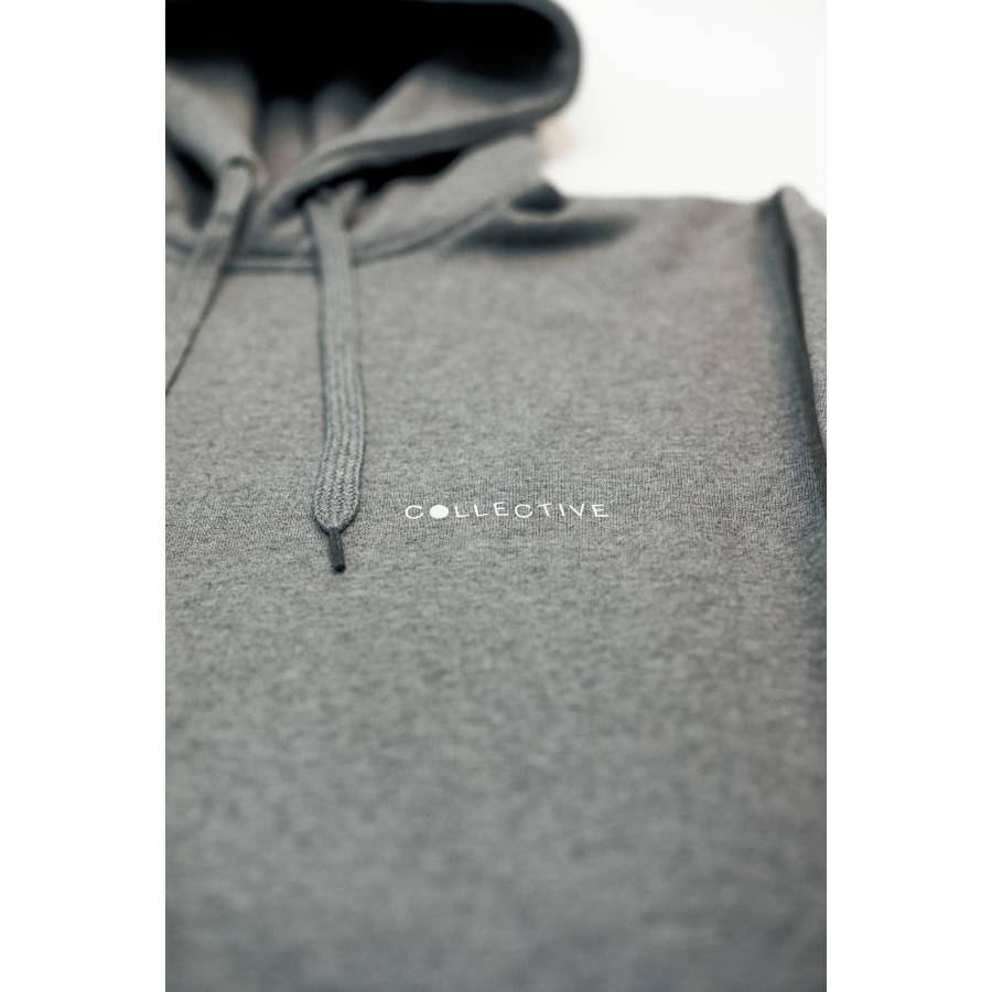 Collective World Hoodie - Grey Heather / White