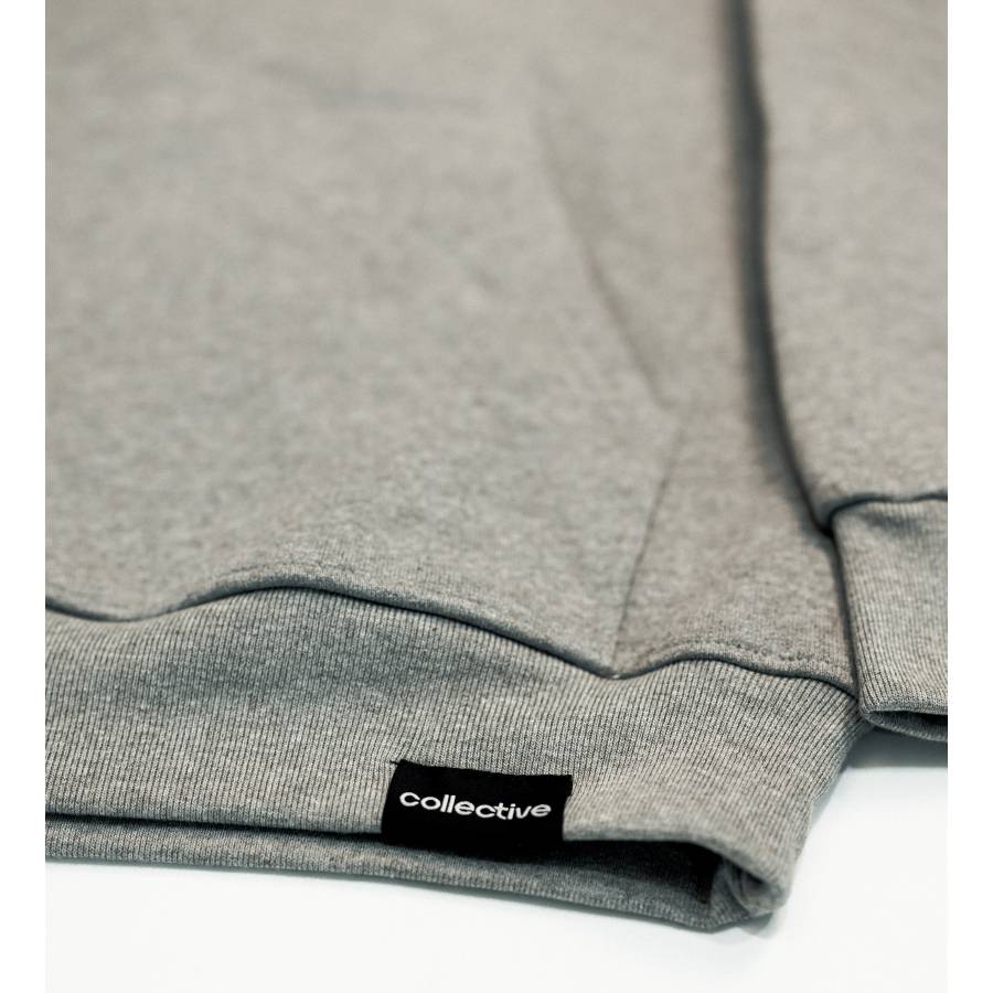 Collective World Hoodie - Grey Heather / White