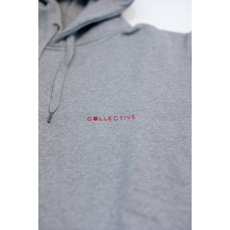Collective World Hoodie - Grey Heather / Red 