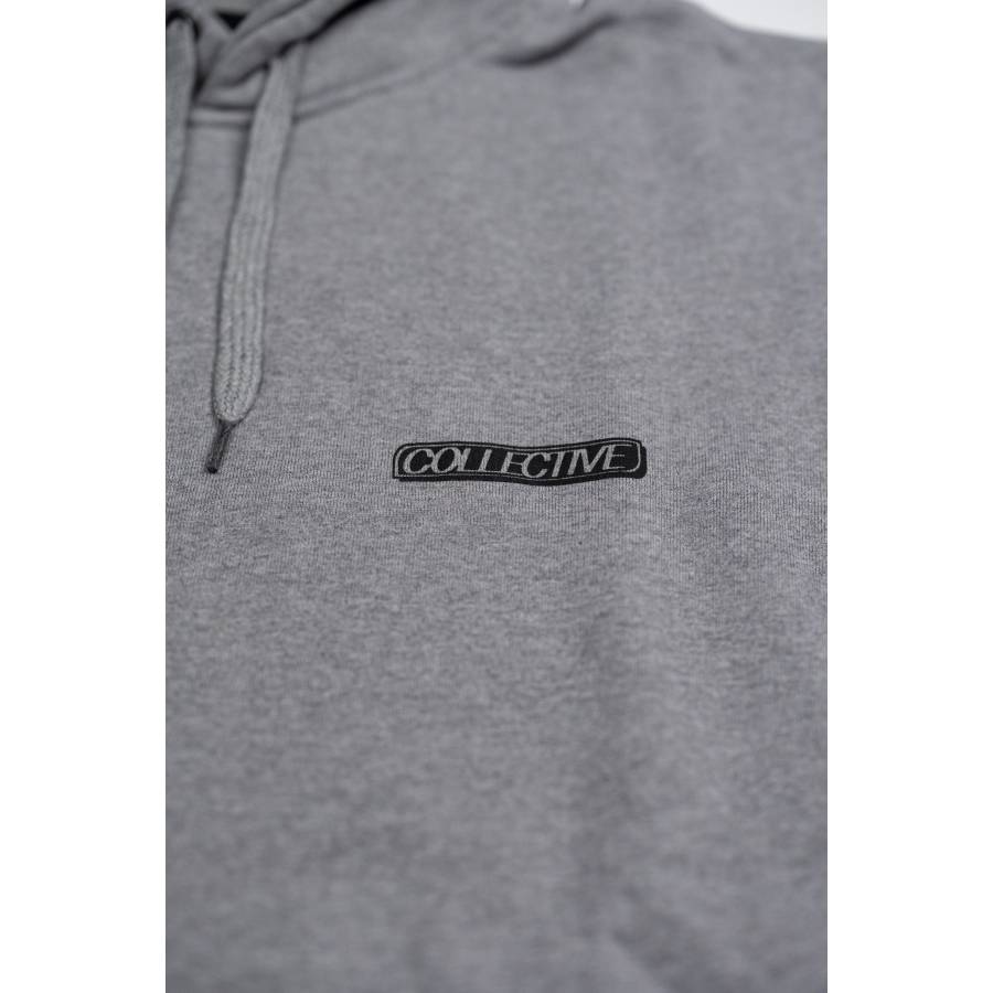 Collective Box 3D Hoodie - Heather Grey / Black