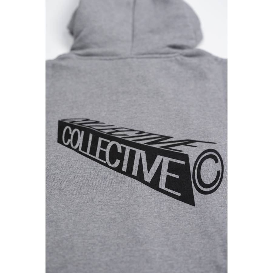 Collective Box 3D Hoodie - Heather Grey / Black