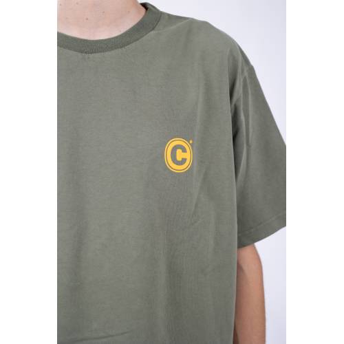 Collective Button T-Shirt - Olive / Yellow