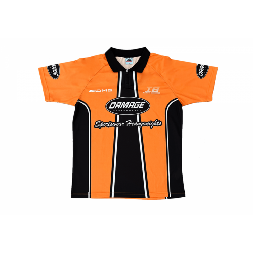 Damage Performance Polo Zipper - Orange