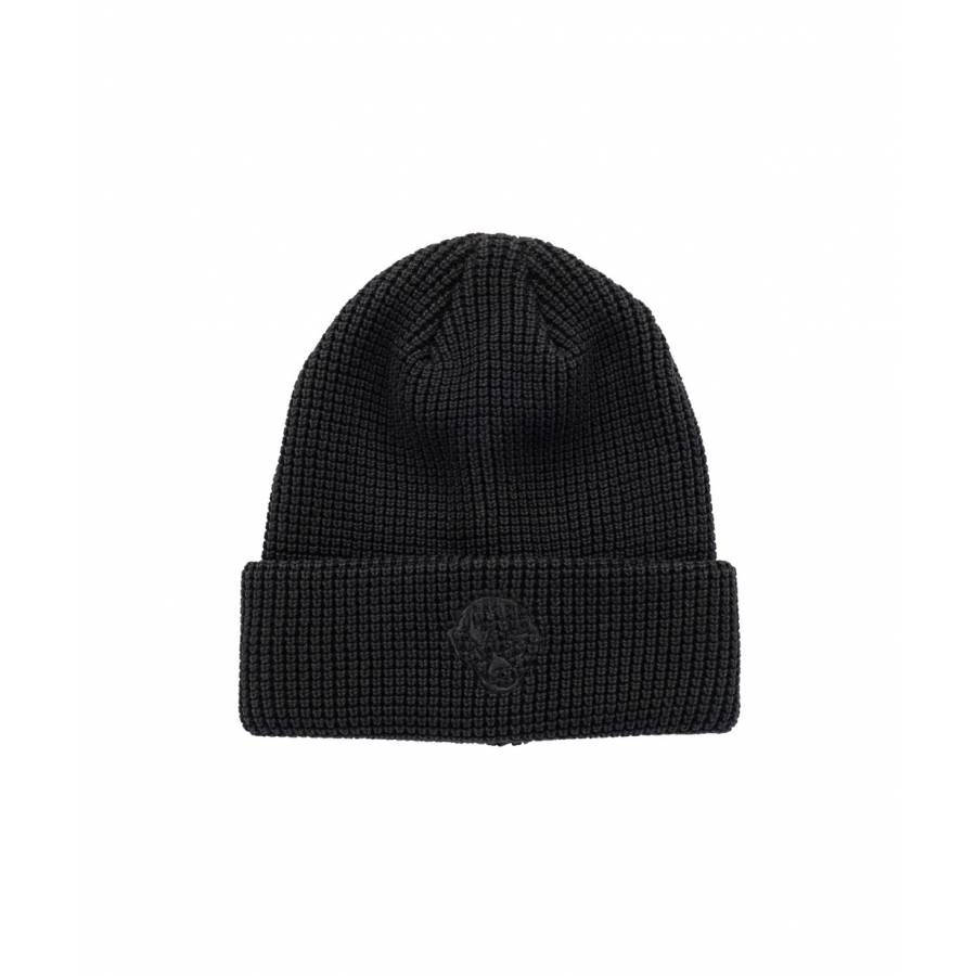 Dancer Waffle Cotton Beanie - Black