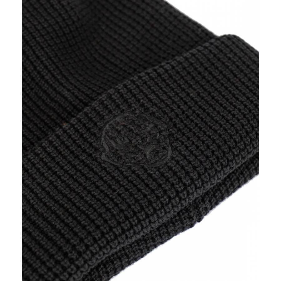 Dancer Waffle Cotton Beanie - Black