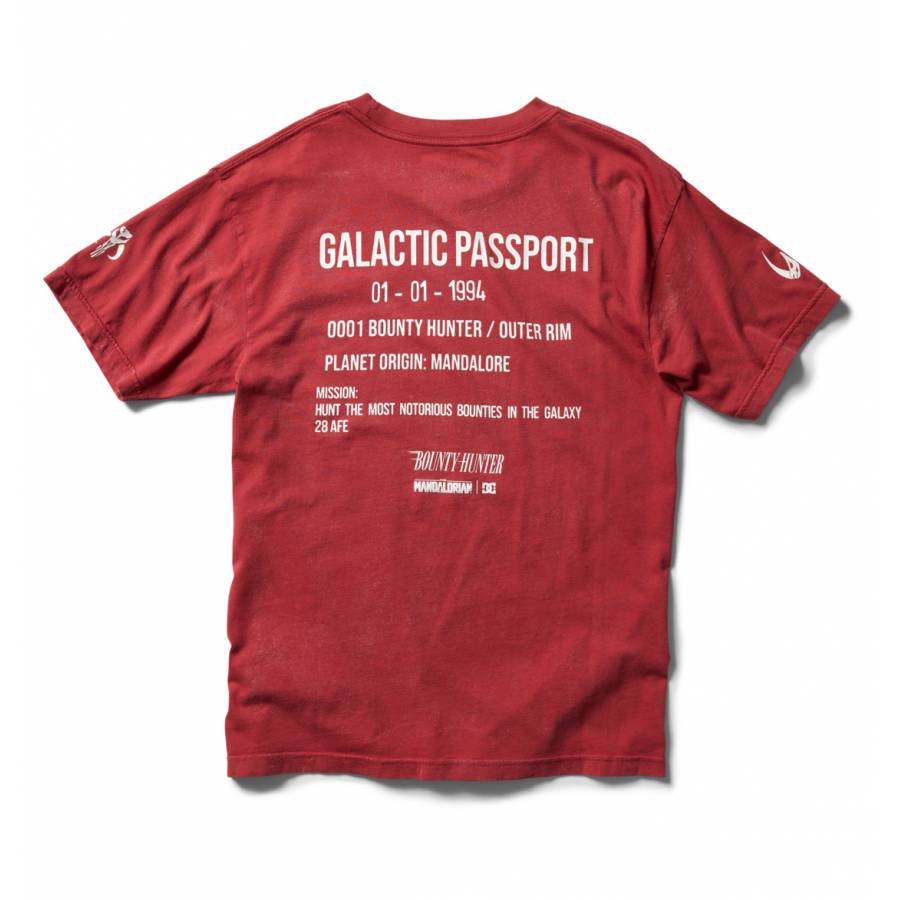 Star Wars X DC Shoes Mando Passport T-Shirt - Syrah Pigment Dye