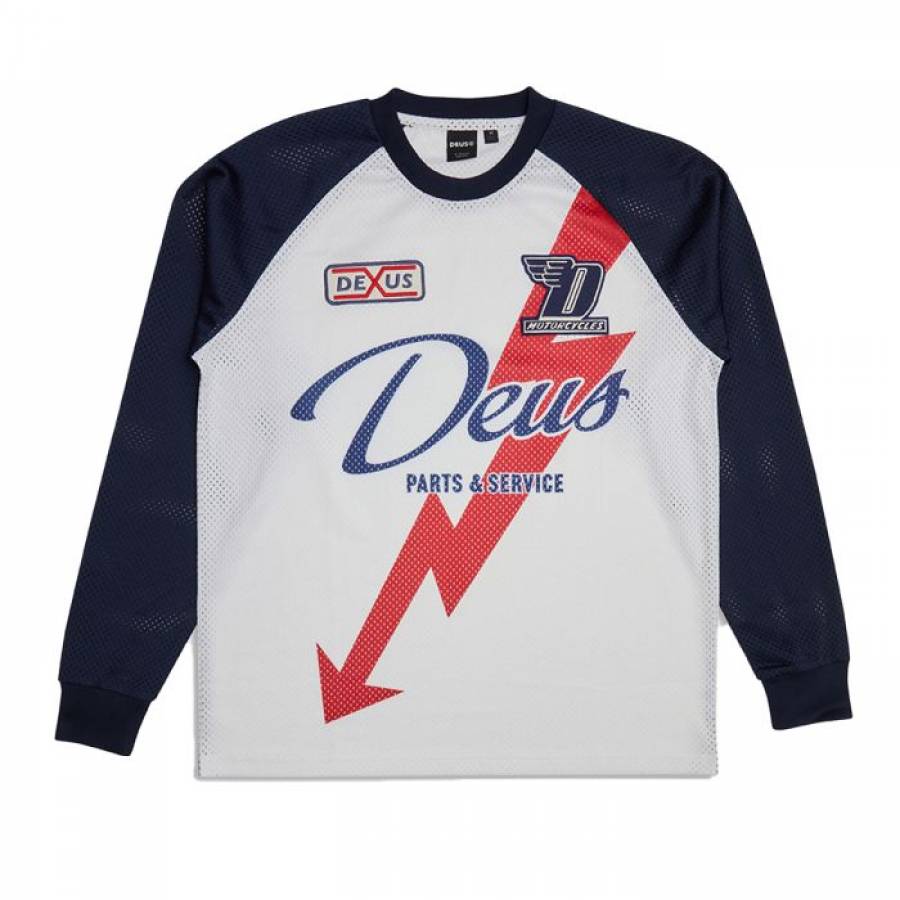 Deus Ex Machina Lenny Moto Jersey Vintage - White