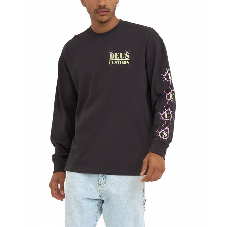 Deus Ex Machina Pub Nuisance LS T-Shirt - Anthracite