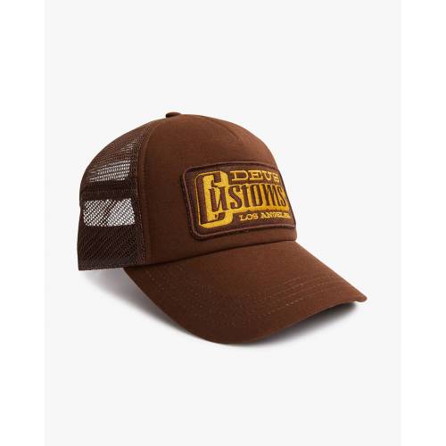 Deus Ex Machina Stripes Trucker Hat - Brown