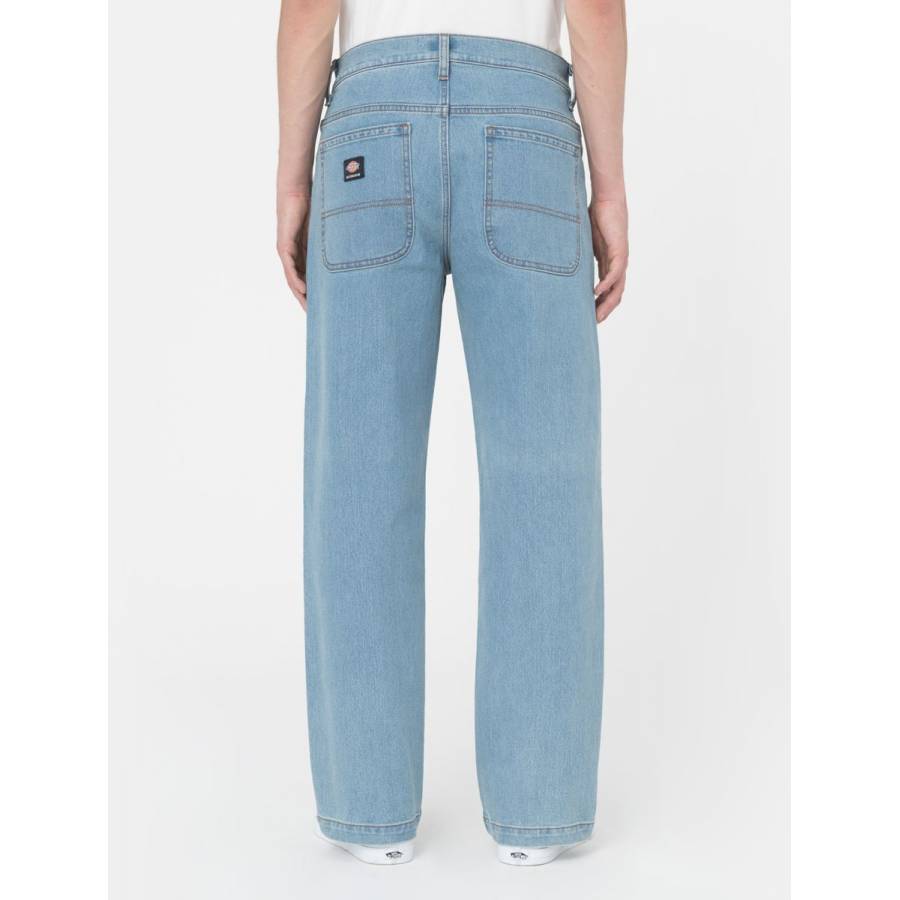 Dickies Wingville Loose Denim Trousers - Light Wash