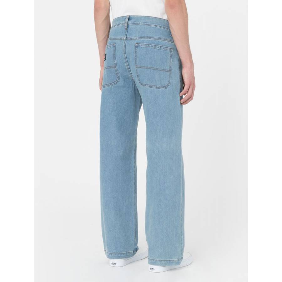 Dickies Wingville Loose Denim Trousers - Light Wash