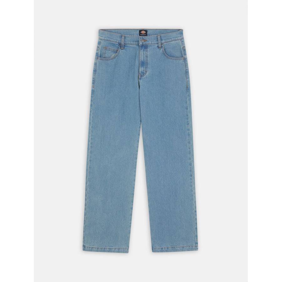 Dickies Wingville Loose Denim Trousers - Light Wash