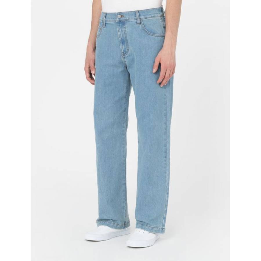 Dickies Wingville Loose Denim Trousers - Light Wash