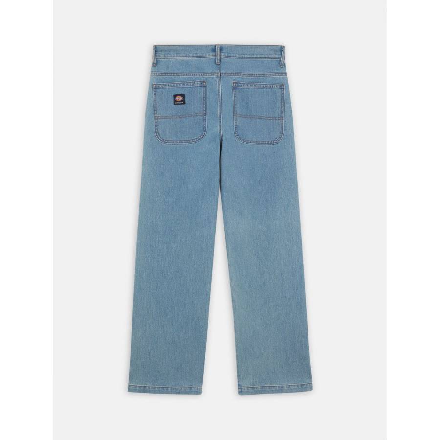 Dickies Wingville Loose Denim Trousers - Light Wash