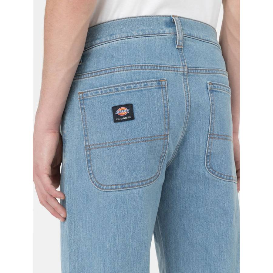 Dickies Wingville Loose Denim Trousers - Light Wash