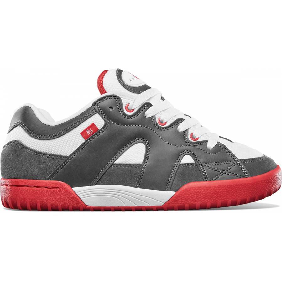 ÉS One Nine 7 Shoes - Grey / White / Red