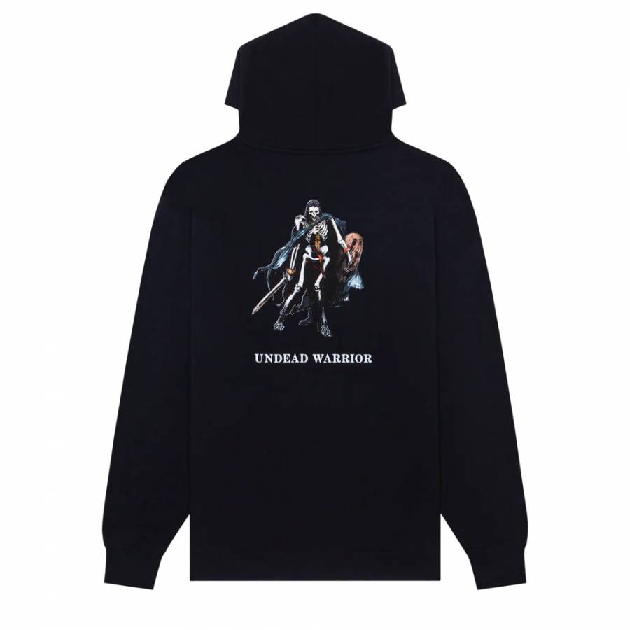 Hockey Undead Warrior Zip-Up Hoodie - Black