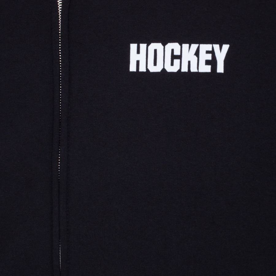 Hockey Undead Warrior Zip-Up Hoodie - Black