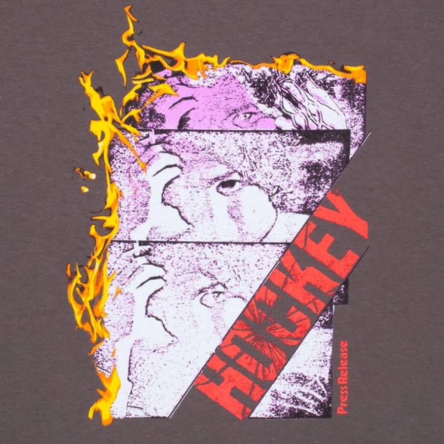 Hockey Press Release T-Shirt - Charcoal