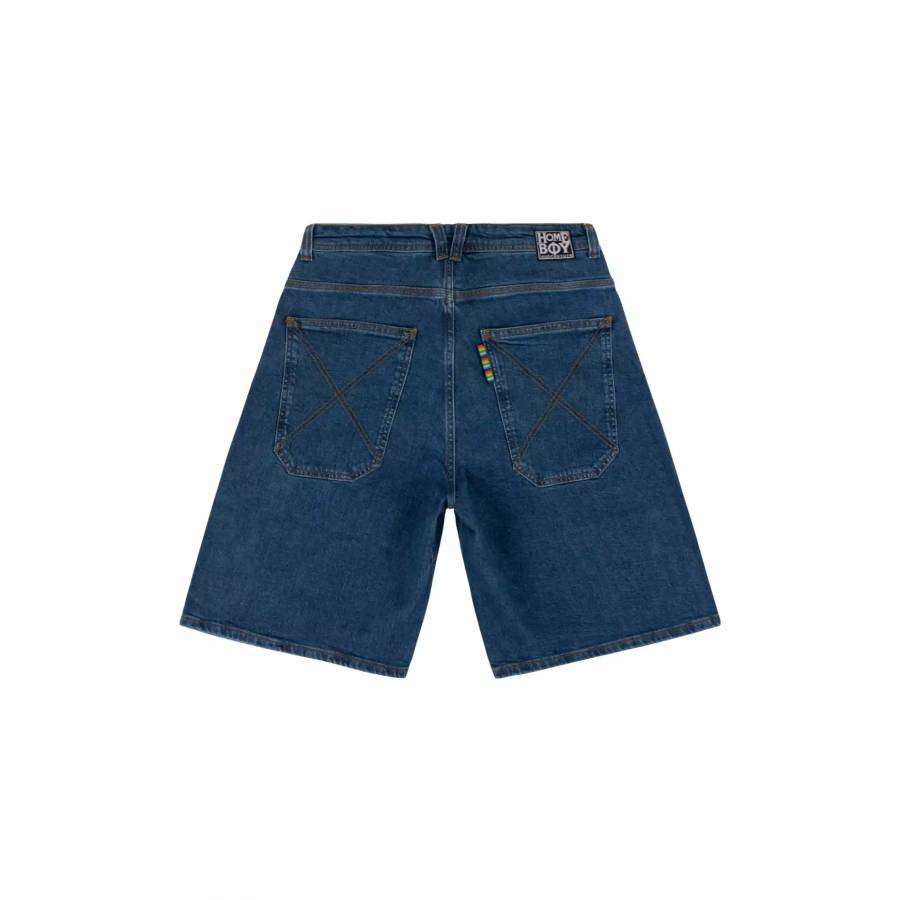 Home Boy X-Tra Monster Denim Shorts - Washed Blue