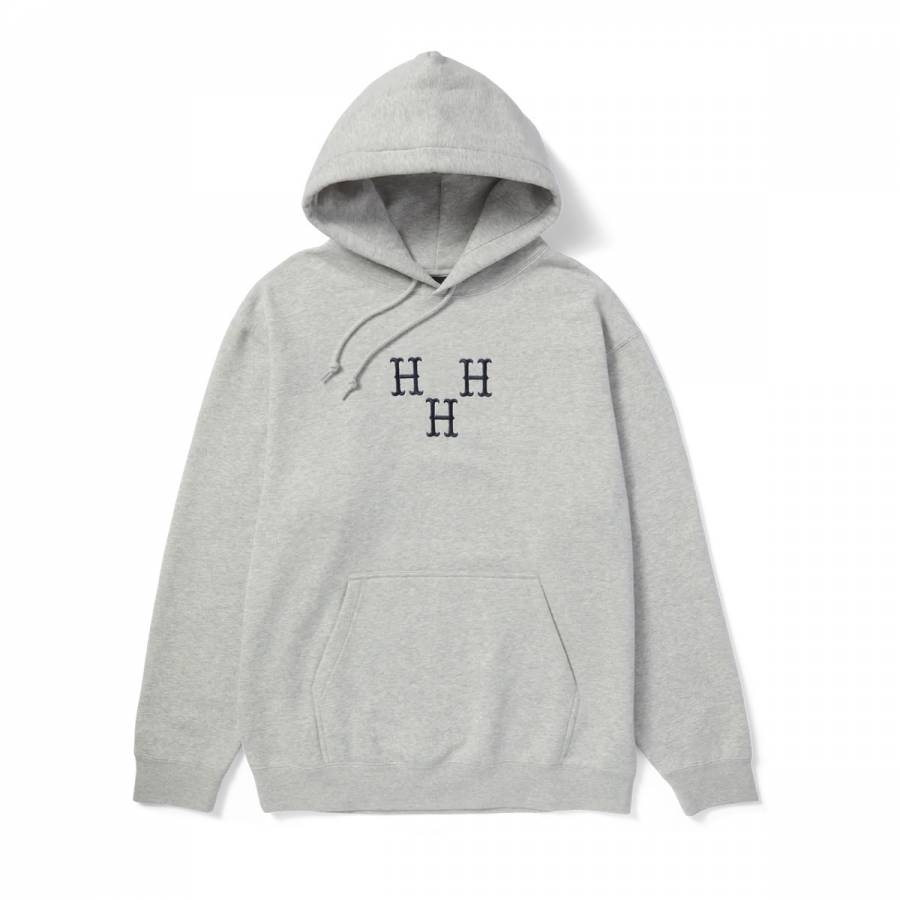 Huf Hat Trick Pullover Hoodie - Heather Grey