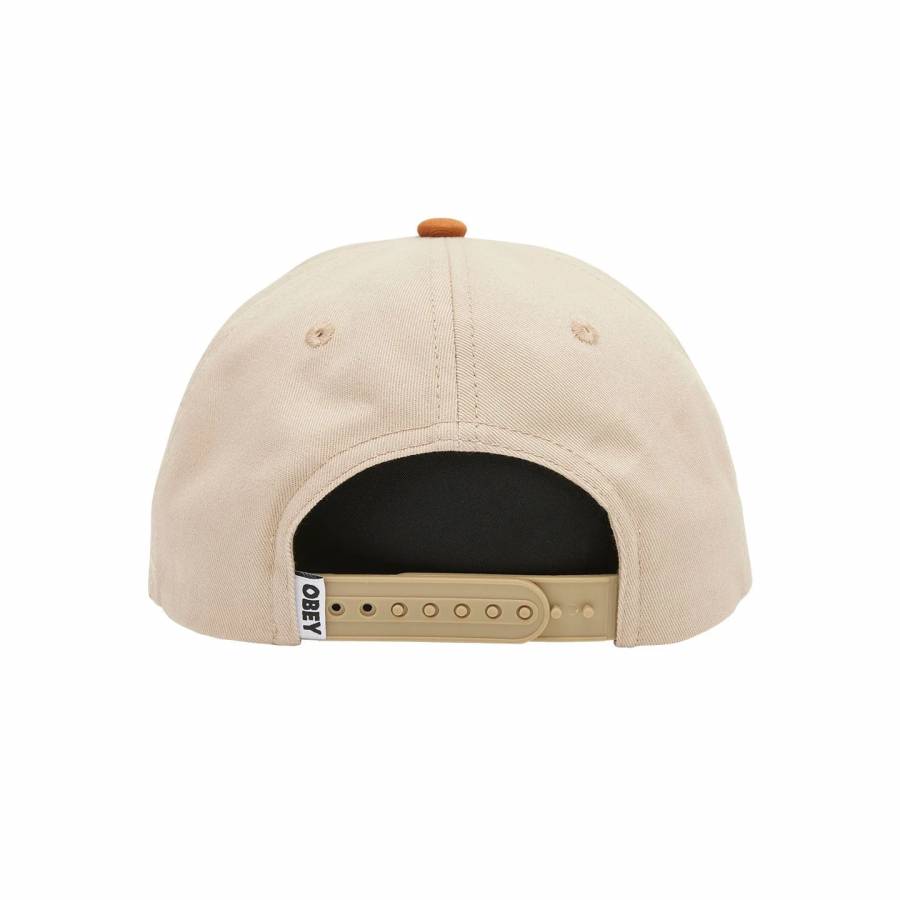 Obey Benny VI Panel Snapback - Light Khaki Multi