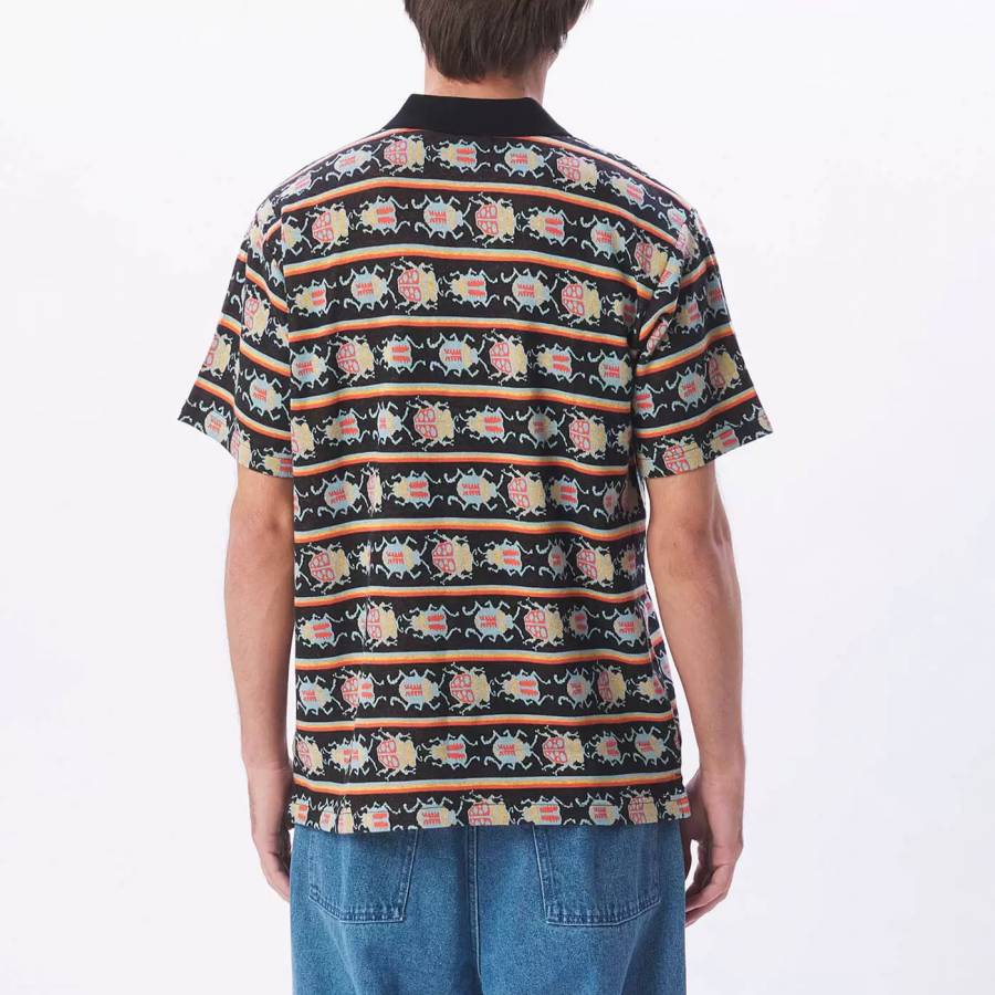Obey Bugs Jacquard Polo - Black Multi