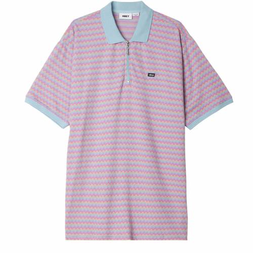 Obey Anno Jacquard Polo - Sky Blue Multi