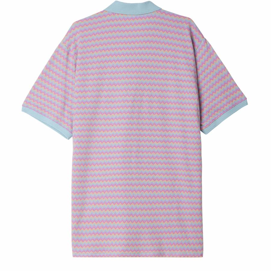 Obey Anno Jacquard Polo - Sky Blue Multi