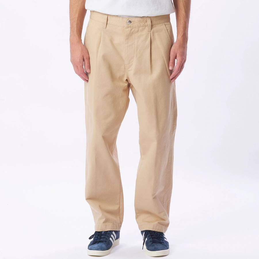 Obey Estate Embroidered Pant - Irish Cream