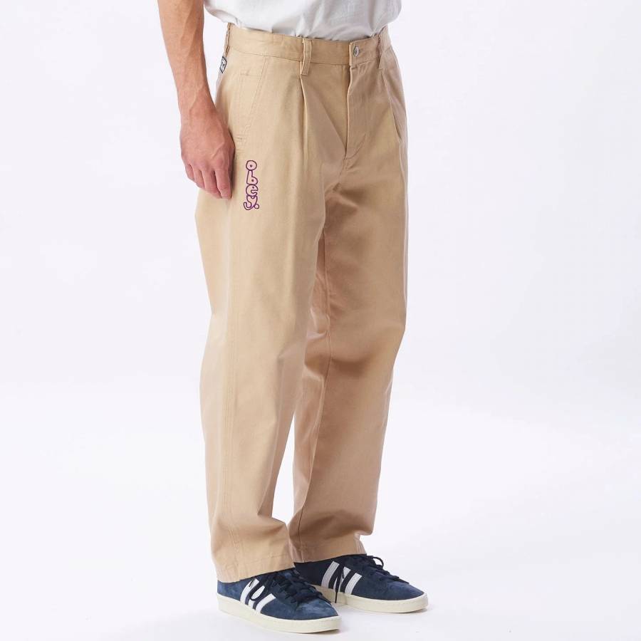 Obey Estate Embroidered Pant - Irish Cream
