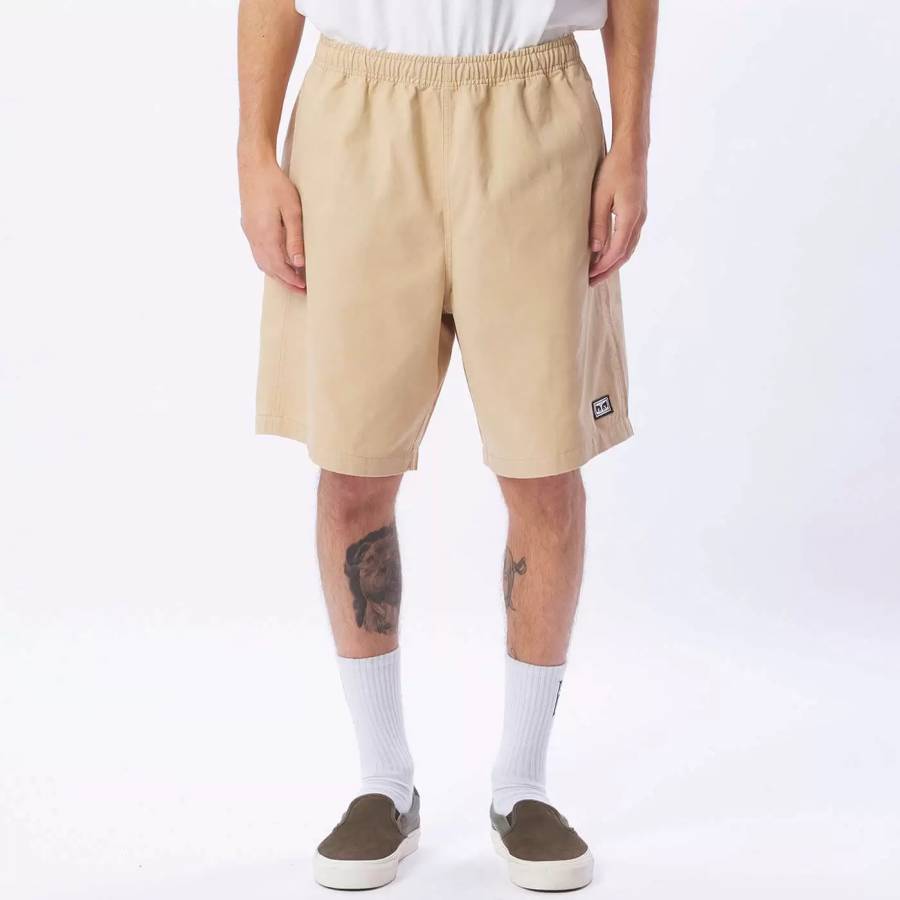 Obey Easy Relaxed Twill Shorts - Irish Cream