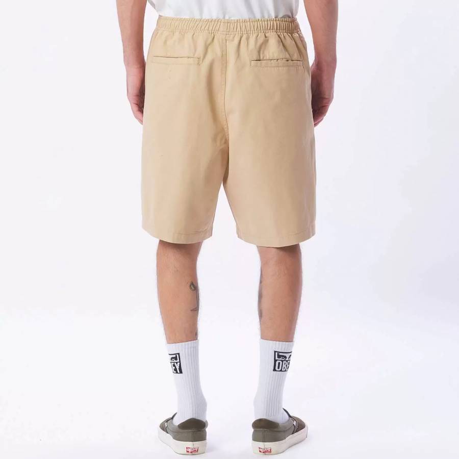 Obey Easy Relaxed Twill Shorts - Irish Cream