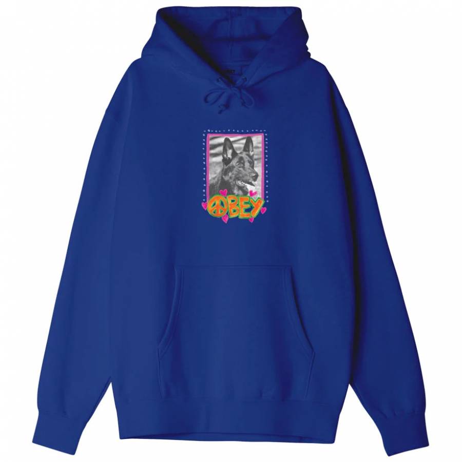 Obey Peace Dog Premium Pullover Hoodie - Surf Blue