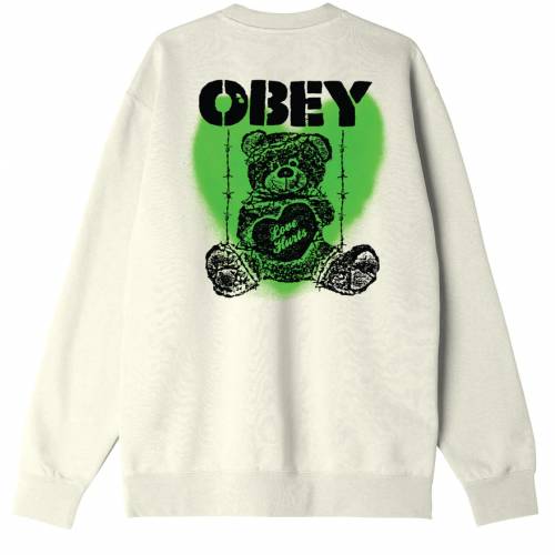 Obey Love Hurts Premium Crewneck - Unbleached