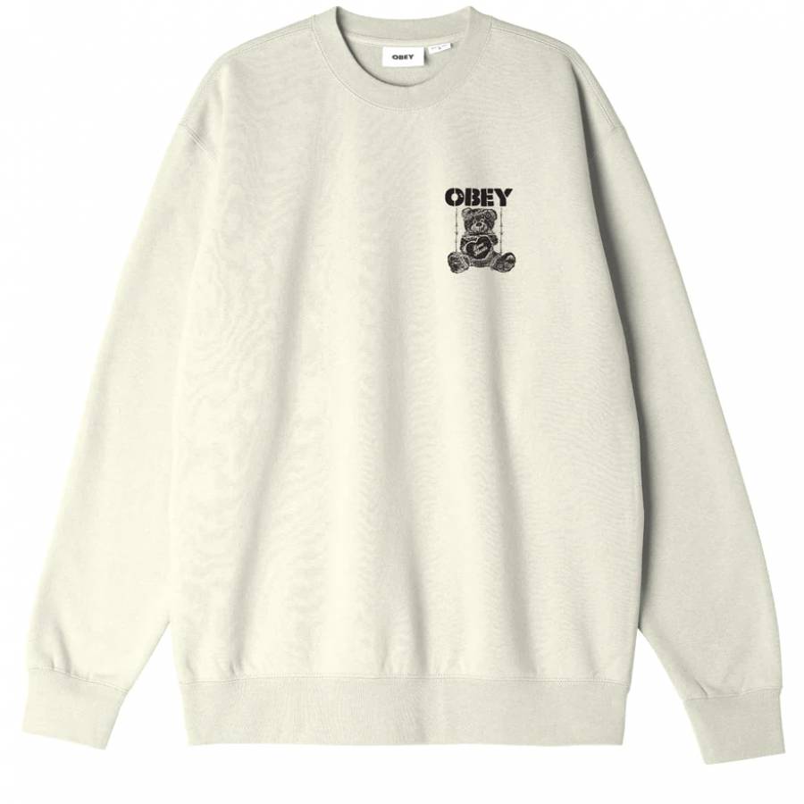 Obey Love Hurts Premium Crewneck - Unbleached