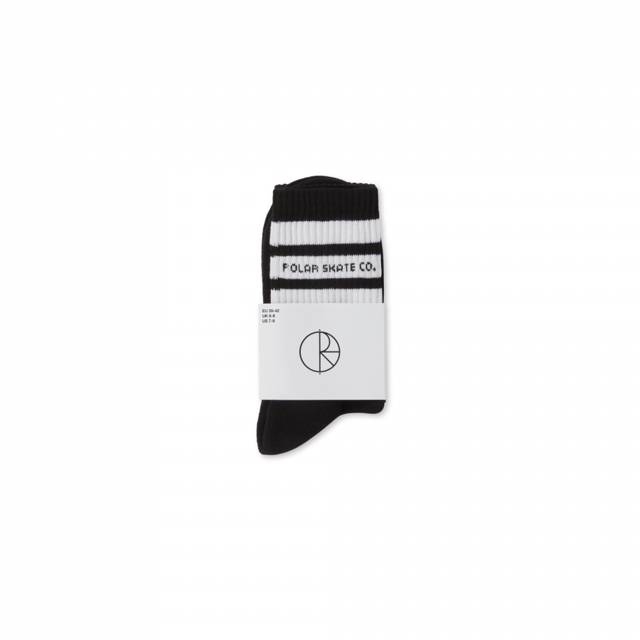 Polar Fat Stripe Rib Socks - Black