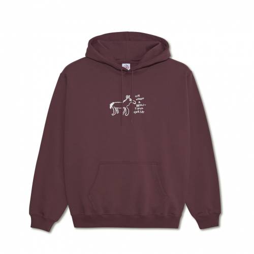 Polar Dave Hoodie Beautiful Horses - Plum