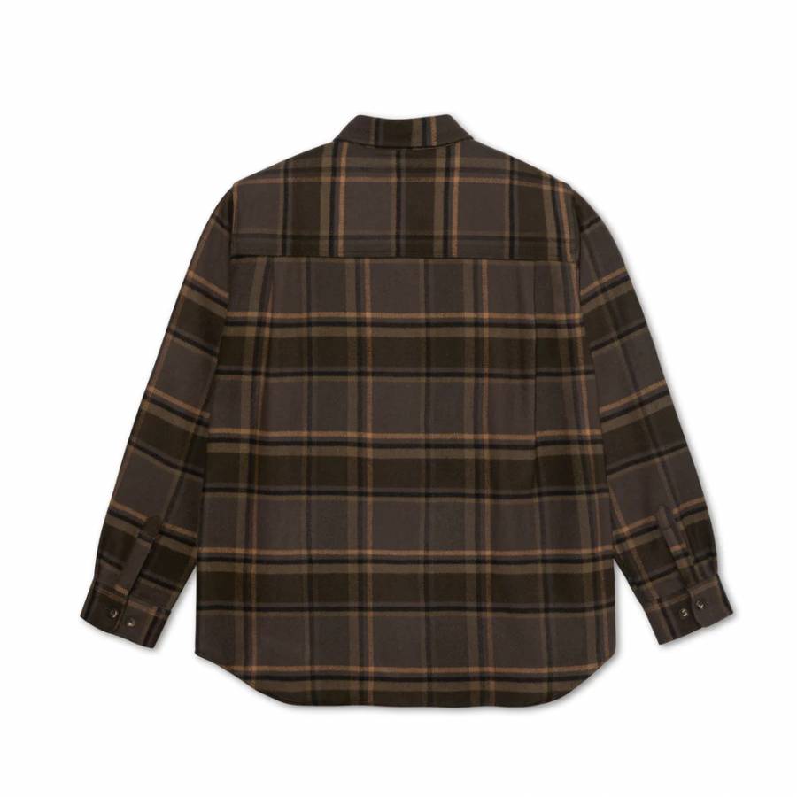 Polar Mike LS Flannel Shirt - Brown / Mauve