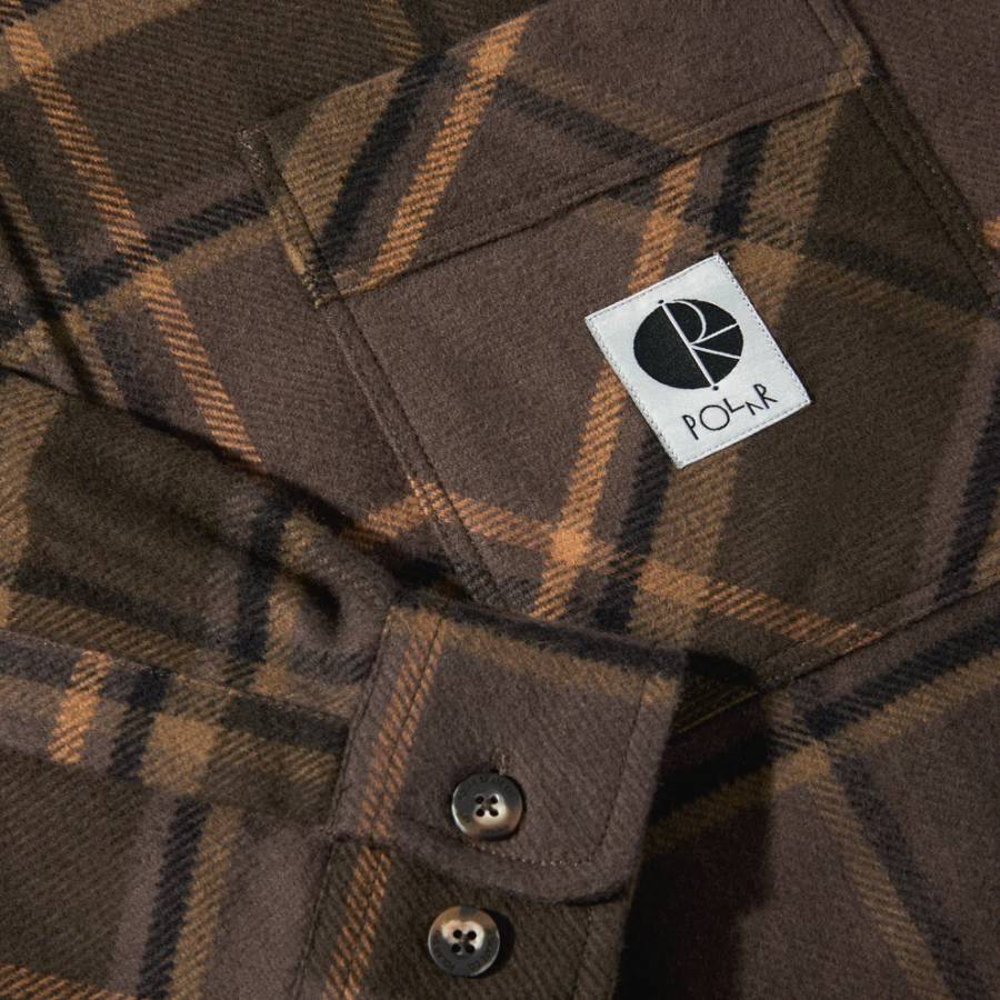 Polar Mike LS Flannel Shirt - Brown / Mauve
