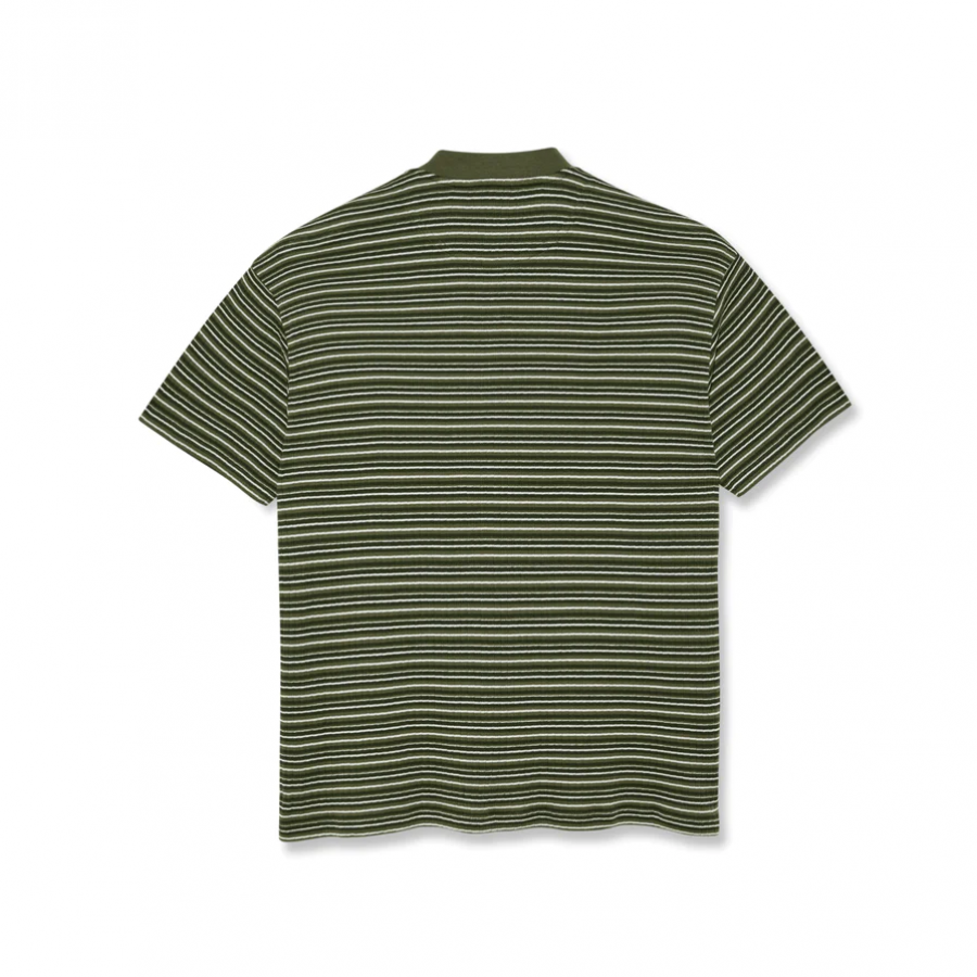Polar Skate Henley TeeStripe Rib T-shirt - Uniform Green