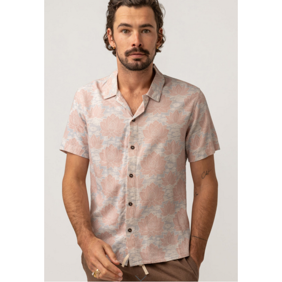 Rhythm Demask Linem SS Shirt - Slate Multi