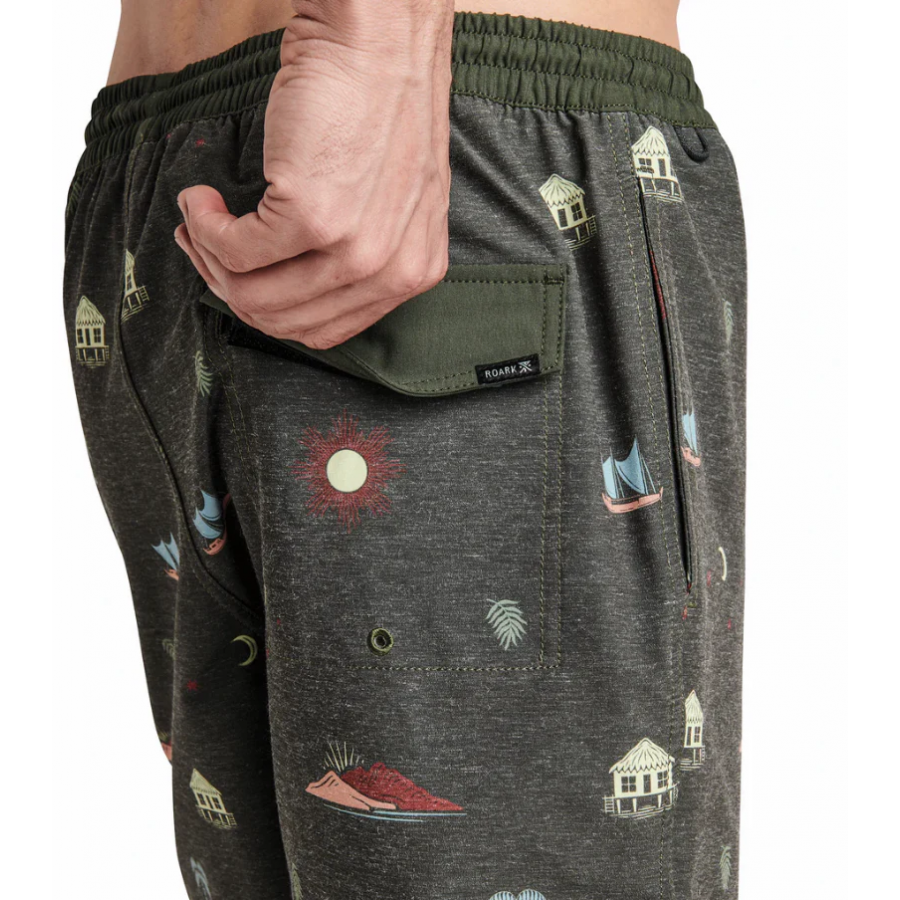 Roark Shorey Te Fenua 16" Boardshort - Dark Military