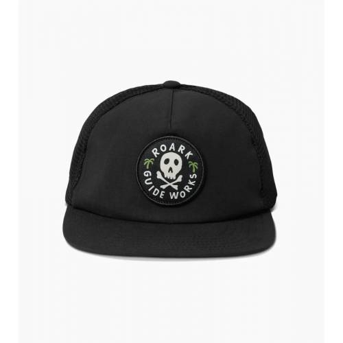 Roark Guideworks Skull Strapback Trucker Hat - Black